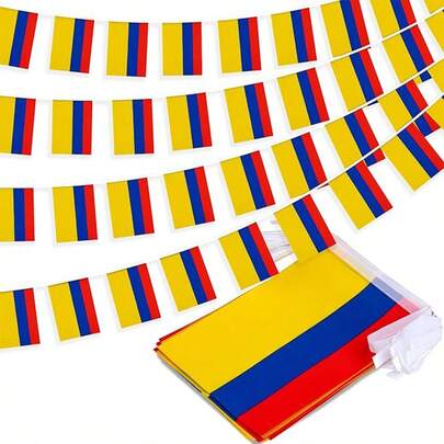 Colombian Flag (Hand Waved Flag), Small Mini Colombian Flag, National Decoration For Schools, Conference Rooms, Parties, Sporting Events, Patriotic Festivals, Bars, Grand Openings And More!