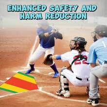 Baseball Home Plate - 17" Tri-Color Blended Rubber Mat For Pitching & Hitting Practice,Softball Training | 0.6lbs Lightweight,Portable Design, All-Weather Baseball Bases - Multicolor - View 4