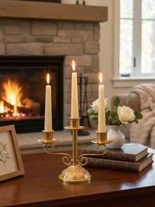 1PC European Vintage Iron Candlestick Candlelight Dinner Shooting Props Candlelight Dinner Wedding Table Decoration Decoration Halloween, Spooky, Autumn, Festival, Holiday , Winter, Holiday, Festival,Room Decor,Gifts