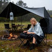 3-In-1 Multifunctional Hooded Rain Poncho For Adults With Neckline Buttons, Portable Raincoat With Pockets, Lightweight Rain Jacket For Women And Men Outdoor Activities