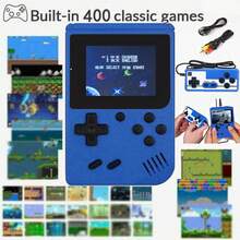 YiYi 1 szt. Macaron Mini 400-w-1 Konsola do gier 1020 mAh Bateria Przenośna Retro Klasyczna Gra Przenośna Kolorowa Konsola do Gier Retro Maszyna Do Gier (1 Gracz/2 Graczy)