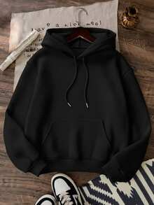 Sudadera informal de mujer estilo Y2K con estampado de coche Suki rosa, hombros caídos, manga larga y bolsillo. - Negro - Ver 3