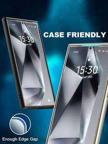 3 حزمة من واقي الشاشة من الزجاج المقسى فائق الوضوح، مقاوم للماء، متوافق مع جميع أغطية الهواتف، مضاد للبصمات، مضاد للسقوط، مضاد للخدش، مضاد للتصادم، التصاق فائق القوة، تغطية كاملة زجاج مقسى فائق النحافة، حساسية عالية وسلس بدون تأخير، سهل الحمل، طبقة هيدروفوبية وزيتية، متوافق مع Galaxy S21FE/S23FE/A54/A15/A31/A34/A35/A55/M53/M54/M55 - شفاف - مشاهدة 6