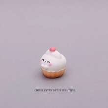 可爱卡通兔子和草莓甜点系列桌面摆件，舒缓压力，治愈系办公装饰 - 彩色 - 查看 12