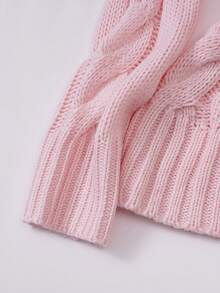 Women's Off-Shoulder Long Sleeve Pullover Sweater, Y2K Gothic Style, Sexy Apparel, Off-Shoulder Top, Versatile Soft Pink Casual Knit Sweater, Country Music Festival Outfit, Women's Music Festival Outfit, Off-Shoulder Sweater, Christmas Sweater Spring - Pink - View 7