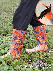 Mid-Calf Rain Boots, Waterproof And Anti-Slip, Suitable For Garden, Fishing, Farm, Outdoor Work