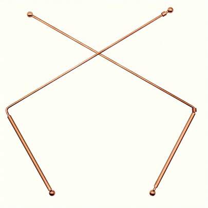 Copper Dowsing Rods - 99.9% Pure Copper 2PCS Cylindrical Divining Rods - For Ghost Hunting Tools, Divining Water, Treasure, Buried Items Etc