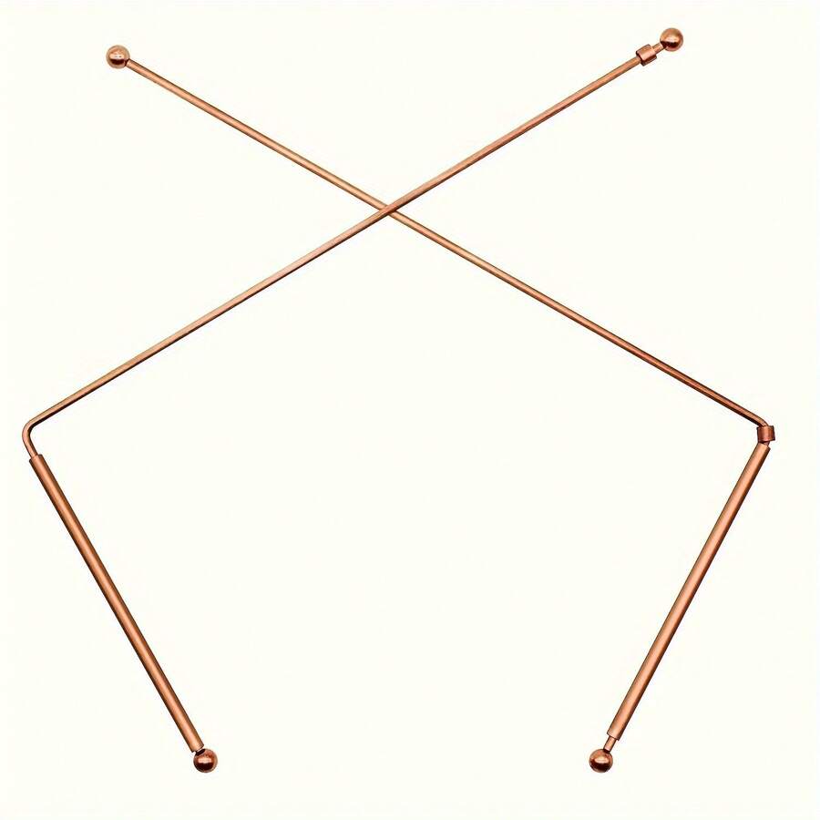 Copper Dowsing Rods - 99.9% Pure Copper 2PCS Cylindrical Divining Rods - For Ghost Hunting Tools, Divining Water, Treasure, Buried Items Etc - Coral Orange - View 1
