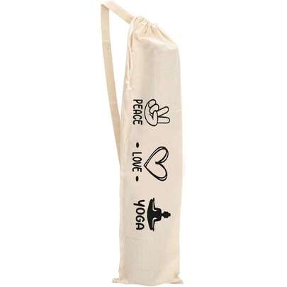 Mayatra's Organic Large Yoga Mat Tote Bag Cover -100% Cotton Lightweight,Washable Yoga Dust Bag With Adjustable Strap Unisex,27002289