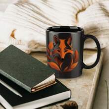 1 Elegant Face Mug With Black, Orange, And Gold Accents - 11 Oz Ceramic Coffee Tea Cup With Glossy Surface And Black Inner Wall -, Birthdays, Office - Enthusiast, Durable And Easy-To-Clean Design (Hand Wash Only) - Fashionable Design With Black Handle And Cup, New Year, Easter, Valentine's Day, Decorative And Functional Kitchenware - 1個 - 查看 8