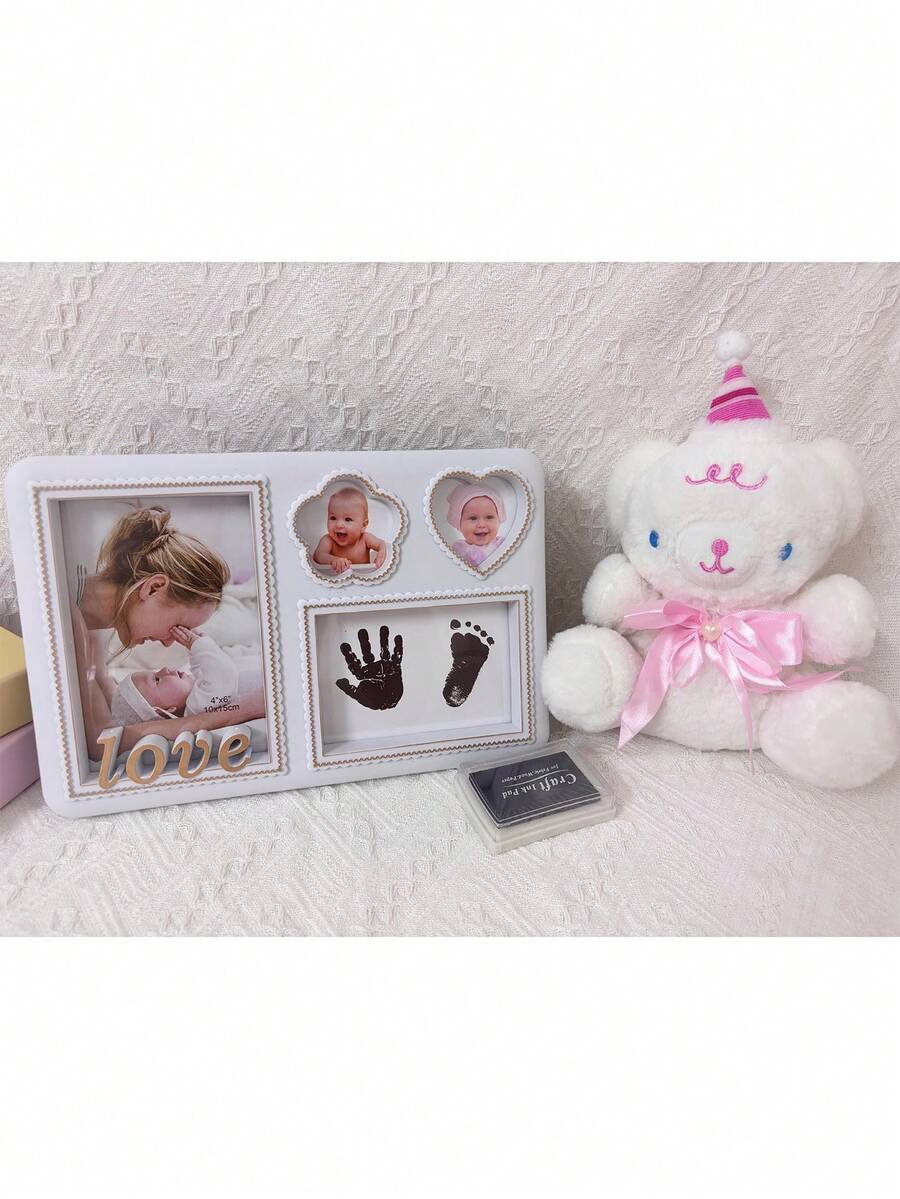 1 Porta-Retrato Memorial para Bebê com Carta de Amor, para Pendurar na Parede ou Colocar sobre a Mesa, Moldura para Fotografia Infantil, Presente de Lembrança para Bebês, Criativo - Multicolorido - Ver 1