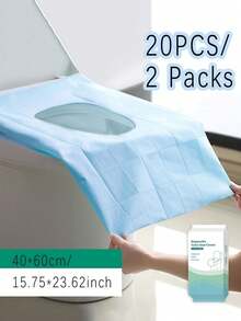 1/10/20pcs Disposable Toilet Seat Cover Pad, 10pcs/Pack, Individually Packaged Paper Material Portable Sanitary & Waterproof Toilet Mat With Extended Coverage, Suitable For Hotels, Public Places, Travel, Leisure Clubs, And Home Use Bathroom Decoration Fall Decoration