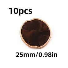 10 Pieces Of High-End Socialite Style Metal Buttons With Four Colors On The Face - Asymmetrical Shaped Apple Buttons In Various Sizes To Choose From, Clothing Sewing Accessories Suitable For Suits, Jackets, Sweaters, And Cardigans, Clothing Decoration - Multicolor - View 25