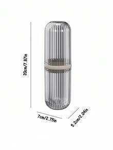 大容量带盖牙刷杯，防尘卫生，旅行收纳盒，便携式牙膏杯，男女通用，适合旅行、居家、露营、返校、度假等各种场合，旅行必备牙刷收纳盒 - 彩色 - 查看 9
