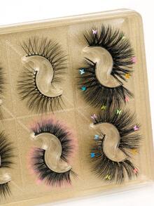8 Pairs Oversized Eyelashes, Easy To Apply, Soft & Comfortable, Enlarging Eyes - Black - View 10