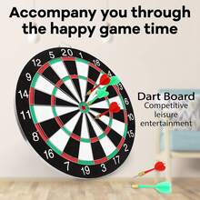 1set Professional Dartboard Set, 4/ 6 Soft-Tipped Darts, Digital Design, Can Be Hung, Durable Material, Suitable For Ages 18 And Above, Suitable For Competitions And Games, Indoor And Outdoor Relaxation Activities, Relieves Eye Fatigue