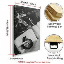 1pc Framed/Unframed Black White Luxury Car Heels Fashion Canvas Poster Vintage Wall Art Print Minimalist Aesthetic Decor Retro Painting For Apartment,Living Room,Bedroom,Modern Home Decoration - Multicolor - View 10