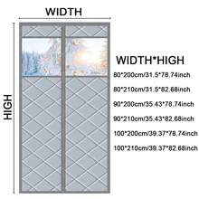 Magnetische thermisch isolierende Türvorhang, windundurchlässig, warm im Winter, strapazierfähige Oxford Schalldämmung Türmatte, geeignet für Winter/Terrasse/Schiebetür
