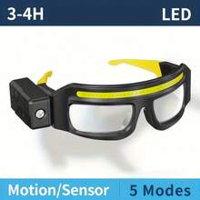 COB Headlamp With Headband, 5 Modes, Type-C Rechargeable, Motion Sensor, Adjustable Lighting Angle, Portable Sensor/Switch Button, Ideal For Camping, Fishing, And Outdoor Adventures Camping Headlamp | Adjustable Headlamp | Durable Headlamp - Màu vàng - Xem 6