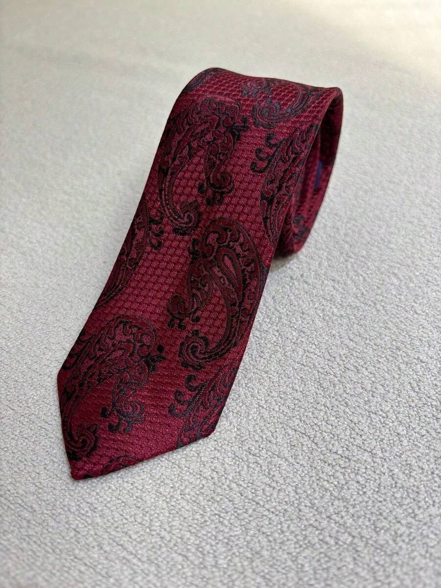Ties For Grooms And Groomsmen At Weddings, Conferences And Other Events. Colorful Slim (5.5cm) - 酒紅色 - 查看 1