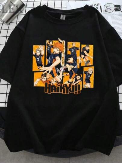 90s Haikyuu Men Women T Shirt Kuroo Japanese Anime Bokuto Manga Shoyo Volleyball Creative Tshirt Cartoon Graphic Tees Male Tee graphic tees men