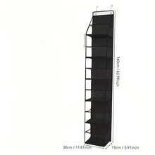 1pc 6-Pocket Over The Door Hanging Storage Bag - Multipurpose, Reinforced Mesh Design, For Snacks & Toys, Durable Material, Wall-Mounted, Suitable For Various Rooms, An Ideal Household Essential, Great Gift For Halloween & Christmas