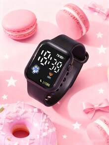 1pc Children's Favorite Electronic Watch, Displays Time & Date, Suitable As Holiday Gift Or Daily Use - Multicolor - View 11