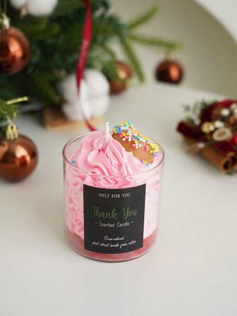 1pc Candle In Tin, Creative Handmade Candle, Romantic Atmosphere Decor, High-End Photoshoot Prop, Suitable For Holidays, Festivals, Valentine's Day, Ramadan, Easter, Mother's Day, Christmas, Halloween, New Year, Commemorative Gifts For Family And Friends