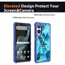 - Funda para Cricket Outlast 5G compatible con ATT AT Motivate Pro 5G funda para telfono 2024 PC dura+ silicona suave soporte de anillo luz reflectante colorida IMDL - LS - IMDL-LS + Icono de Cricket 6/ATT Verge - Ver 4