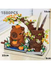 300+ Pieces Cute Capybara Adult Building Blocks, 300+Pcs, Birthday Gift, DIY Animal Series Building Blocks, Desktop Decoration, Pressure Relief, Stress Relief, Home Collection Decoration, Assembly Doll, Office Desktop Ornament, Festival Gift, Father's Day Gift, Wedding Gift, Wedding Decor, Graduation Gift