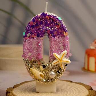 新款创意日落海滩数字蜡烛蛋糕装饰蜡烛 0-9