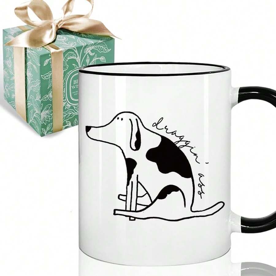 Funny Draggin Dog Coffee Mug Dogs Lovers Dog Owner, Veterinary Medicine Appreciation Gifts Women Men, Practitioner Animal Doctor Coffee Mug 11oz - 1 - Xem 1