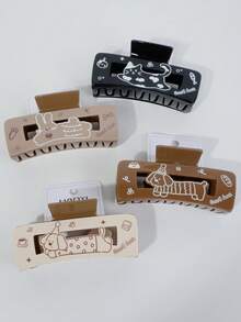 1 pezzo Elegante fermaglio per capelli a forma di artiglio di cartone animato, design carino con gatto e fiocco, fermaglio per capelli alla moda, fermaglio per chignon, accessorio per capelli invernale come regalo, fermaglio per capelli invernale