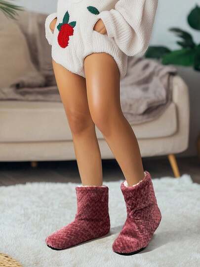 Botas Quentes Internas Femininas, Botas de Natal