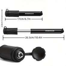 便携式迷你铝合金自行车气筒 - 快速充气，兼容法式和美式气嘴，车架安装式手动轮胎/气球气筒 - 彩色 - 查看 5