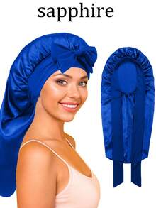 奢华缎面真丝睡帽 - 可调节舒适系带，真丝睡帽，丝绸睡帽，缎面睡帽，桑蚕丝睡帽，加厚干发帽，适合秋冬季节，日常佩戴，可用于护发、化妆、烹饪、睡眠、旅行、度假等场合。另有浴巾，适用于美容院、酒店、运动、家居等场所，可用作毛巾、护肤干发巾。 - 彩色 - 查看 28
