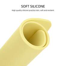 ATOMUS Tatuaje practică piele falsă foaie dublă goală silicon practică piele practică 3MM dimensiune piele practică 2 buc - Galben - Vizualizare 2