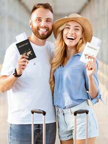 1pc Passport Card Bag, Multi-Slot Passport Case, Travel Wallet, Gold Design Slim Passport Wallet, Suitable For Passports, Business Cards, Credit Cards, Suitable For Travel, Multiple Colors