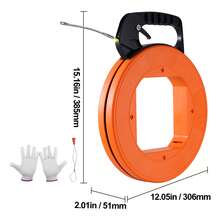 Fish Tape, 200 Ft, 3/16-Inch, Fiberglass Wire Puller With Optimized Housing And Handle, Easy-To-Use Cable Puller Tool, Flexible Wire Fishing Tools For Wall And Electrical Conduit, Non-Conductive - 3/16 Inch 200ft - View 10