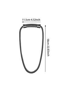 1 pieza/2 piezas Correa de sujeción ajustable negra, organizador multiusos para cables, diseño de cuerda negra ordenada, adecuado para organizar cables, tuberías y cables - ahorro de espacio, portátil