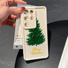 Patrón de Árbol de Navidad Decorado, Funda de Teléfono de Silicona Ligera de Cobertura Completa para Galaxy A14/A15/A16/A23/A25/A26/A33/A34/A35/A36/A53/A54/A55/S22/S23/S24/S25/S22+/S23+/S24+/S25+/S22Ultra/S23Ultra/S24Ultra/S25Ultra/S23FE/S24FE, Regalo Unisex - Colores mixtos - Ver 5