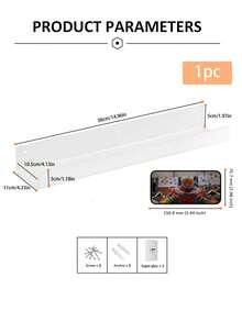 1 Pc Acrylic Storage Rack, Transparent Floating Wall-Mounted Shelf, Display Cabinet, Book Shelf, Suitable For Bedroom, Bathroom, Living Room, Multi-Purpose Storage Display Rack, Bathroom Accessories, Room Decor Bathroom Accessories - White - View 7