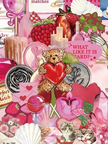 50pcs Pink Girlhood Sticker Cartoon Graffiti Decals For Laptop Computer Luggage Stationery Notebook Phone Sticker Scrapbook Supplies Scrapbook Stickers