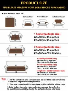 1pc Elegant Plush Sofa Cover, Breathable Stretch Slipcover With A Grand Look, Easy Care & Universal Fit For L-Shaped Couches