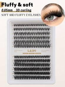 240 قطعة من الرموش الفردية، رموش طبيعية مجعدة على شكل حرف D، رموش ناعمة ورقيقة وخفيفة الوزن تشبه المنك، رموش صناعية مناسبة للاستخدام المنزلي