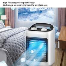 Aire Acondicionado Portatil, Enfriador de Aire Mini, Ideal para Dormitorio y Oficina, Ventilador de Enfriamiento Portátil con 3 Velocidades, Ideal para Dormitorio y Oficina, Mini Aire Acondicionado portatil, Ventilador de Aire Evaporativo - Blanco - Ver 6