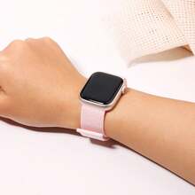 尼龙运动表带，兼容38/40/41/42/44/45/46/49毫米表带，可调节透气编织表带，男女通用，兼容Ultra系列11/10/9/8/7/6/5/4/3/2/1 SE，适合作为返校礼物 - 珍珠粉 - 查看 6