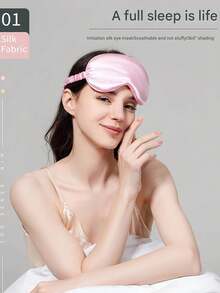 Sleep Eye Masks Effective Shading Breathable Blindfold Imitated Silk Eye Patch With Elastic Strap Blackout Elastic Travel Nap Eye Mask Suitable For Men And Women For Sleeping Daily Eye Care Relieve Eye Fatigue Ideal For Relaxation Travel Dormitory Insomnia And Business Trips Travel Home Essentials - Multicolor - View 7