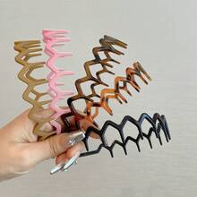 2pcs Ladies' Simple Basic Hair Hoop With Big Wavy Shape, Makeup Headband, Plastic Hair Hoop With Elegant Style, Hair Accessory Halloween, Hair Accessories For Women, Hair Tools, Beauty Accessories, Curly Hair Accessories, For Women, Fall, Travel, Hair Tools Women, Hair Stuff, Fall, Hair Accessories, Travel, Women, Hair Tools, Hair Stuff, Stuff, Beauty Accessories,Gifts,Travel,Gifts For Women,Hair Stuff,Stocking Stuffers