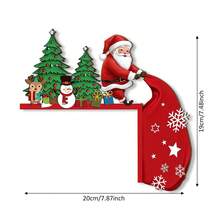 1/2 Set Funny Christmas Door Frame Wooden Decorations, Santa Claus, Reindeer, Snowman, Door, Window, Christmas Decoration For Indoor Christmas Ornaments Home Decor Christmas Decorations Room Decor Winter
